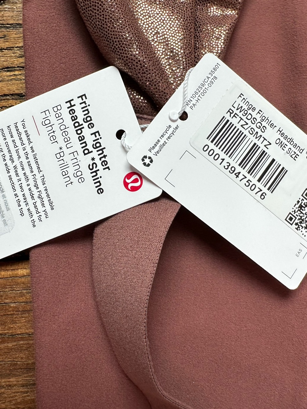 lululemon athletica Metallic Brown Wide Stretch Headband - Picture 5 of 9